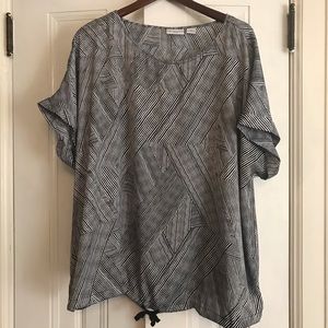 LIZ CLAIBORNE blouse with drawstring waist